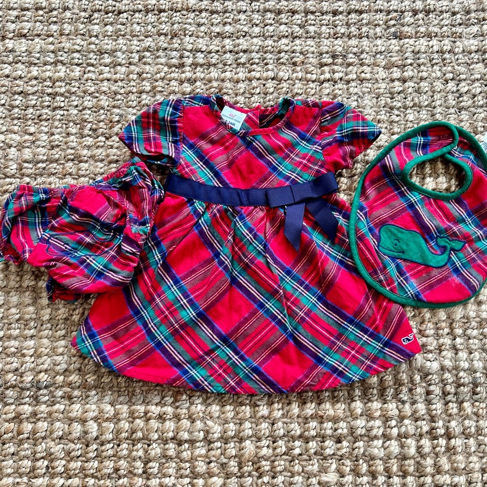 Vineyard vines plaid Christmas dress